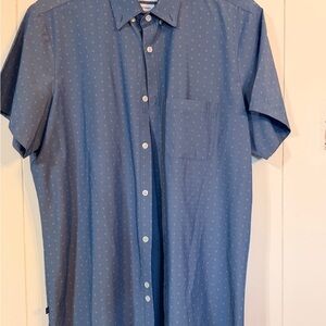 Mizzen+Main Blue Patterned Casual Shirt